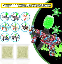 Bolas de Gel Luminoso para Splatter Gel, Brilham no Escuro, Bolas de Água, Munição de Recarga de Contas, Blaster Bullets, 7-8mm, 4Pack - Image 6