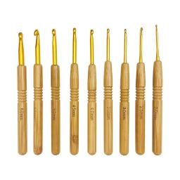 Conjunto de agulhas de tricô de bambu, conjunto de ganchos de crochê pro de tricô, agulhas de crochê de madeira para tricô, ferramentas de crochê - Image 4