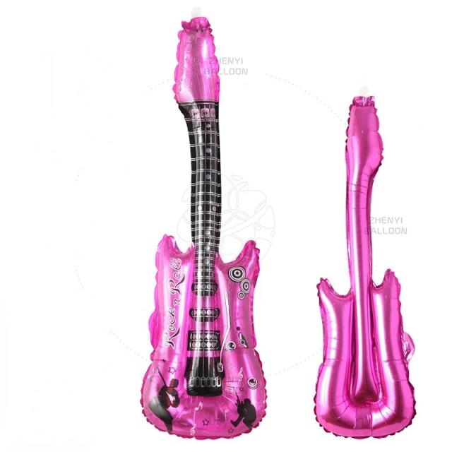 Balões infláveis de guitarra em cartoon para festas de aniversário de crianças - O brinquedo clássico que faz sucesso!