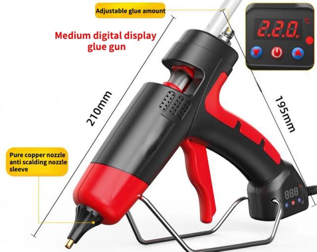 Pistola de Cola Quente Ajustável 300W-800W com Varas de 11mm para Projetos DIY e Artesanais