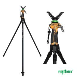 Leve alumínio liga Pro tiro vara tripé, 360 ° girando em forma de V cabeça, altura e ângulo controlado por gatilho para caça - Image 6