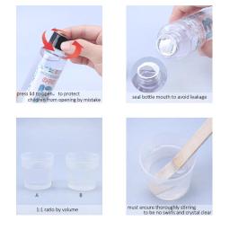 Tudo em Um Silicone Moldes Starter Kit, 1:1 Resina Epóxi Clara para Escritório, Decoração de Casa, Artesanato, Jóias DIY Fazendo Suprimentos - Image 3