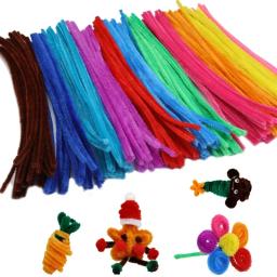 Torcida Rod colorido com fio de ferro, Chenille Stem, Lã Raiz, Fofo Bar, Artesanato DIY, Torcendo Bar Decorações, 100pcs - Image 1