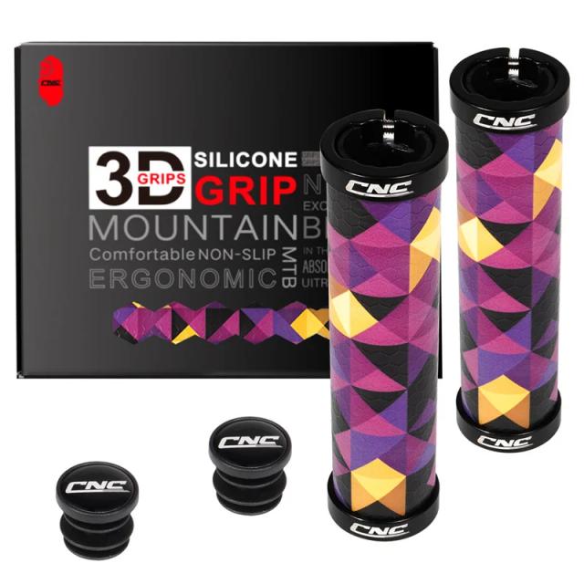Punhos de Silicone para Bicicleta CNC-MTB com Gel Antiderrapante e Design Ultraleve, Acessórios Essenciais de Ciclismo