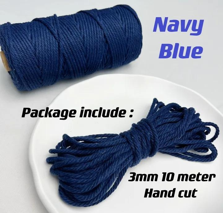 Macramé Corda De Cabo De Algodão Colorido, Fio De Rosca, Materiais E Ferramentas De Macramé, Artesanato De DIY, Festa, Decoração De Casa, 3mm, 10 Metros - Image 1