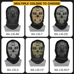 Máscara selvagem tática para caça Airsoft, leve máscara facial completa, capacete de camuflagem, proteção ao ar livre, ventilador, Halloween - Image 6