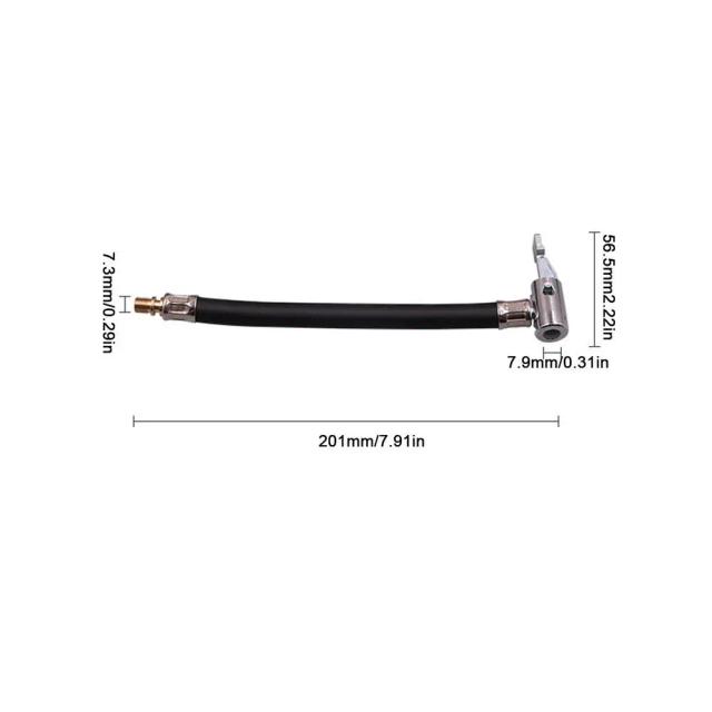 Tubo de Extensão para Bomba de Ar de Carro com Adaptador para Inflar Pneus e Mandril com Liberação Rápida