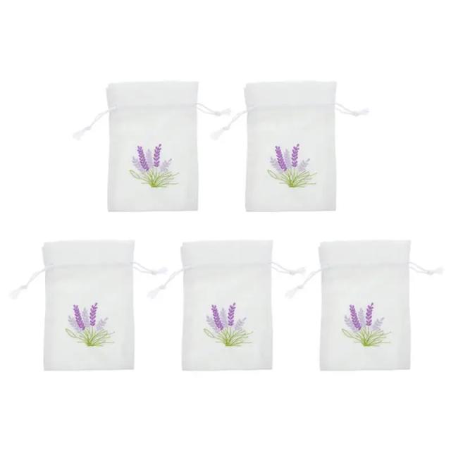 Embalagem Sachet Bag para Carro com Cordão Presente em Lavanda - Lona Satchel com 5 Suportes para Perfume