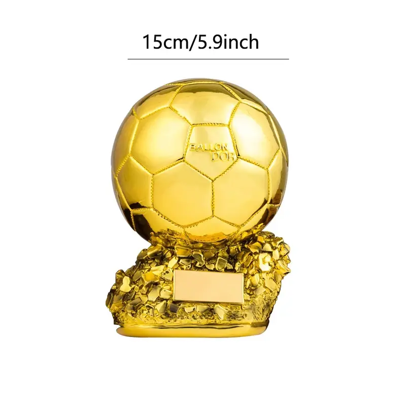 Troféu de bola de ouro personalizado futebol final tiro atleta modelo galvanoplastia resina copo de futebol fãs colecionáveis lembranças presente - Image 1