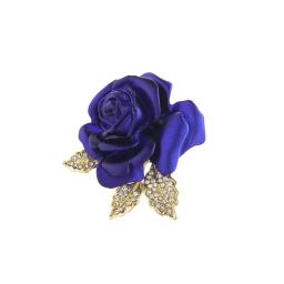 Broches de flor de strass rosa vermelha para mulheres, buquê elegante, bowknot, alfinetes de lapela - Image 5