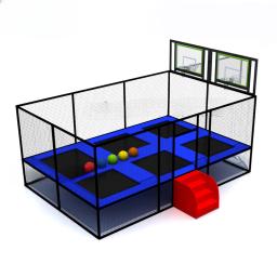 Trampolim interior para crianças e adolescentes, Shopping Mall, Gym jumping Bed - Image 2