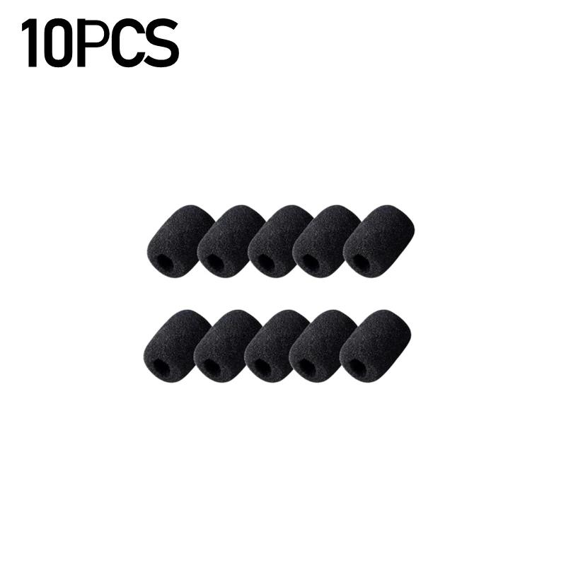 10/50 pçs mini microfone pára-brisas substituição esponja capa fone de ouvido microfone capa de espuma tampa protetora para colar cabeça reunião microfone - Image 1