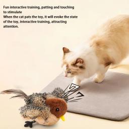 Brinquedo interativo do pássaro do luxuoso para gatos, asas batendo, controle remoto, caça instintos, caça - Image 3