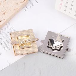 Square Shape Clasp Turn Lock Twist Locks para Mulheres, DIY Bag, Messenger Handbag, Purse Hardware, Bagagem Bags Acessórios, 3.0cm - Image 4