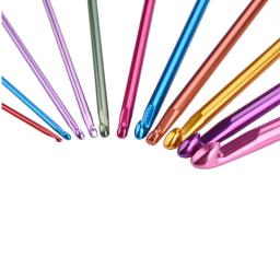 Ganchos De Crochet Tunisinos E Afegãos, Agulhas De Tricô De Alumínio, Gancho Multicolor, Multicolor, 11 Tamanhos, 2 - 8 mm - Image 5