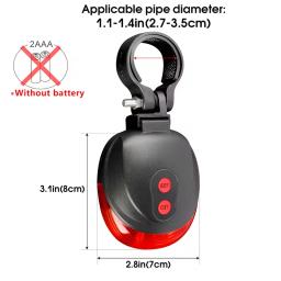 Impermeável levou luz traseira para bicicleta, iluminação led, flash, segurança, aviso, ciclismo, mtb acessórios - Image 3