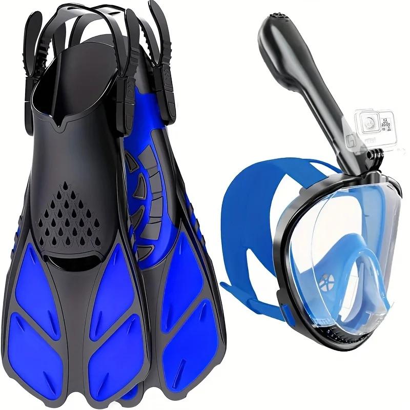 Kit completo de mergulho adulto, equipado com aletas e equipamento de mergulho de alta qualidade, adequado para homens e mulheres, 1 conjunto - Image 1
