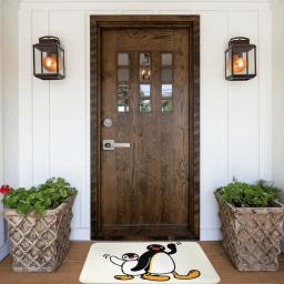 Capacho Antiderrapante Com Padrão De Arte De Animais, Pingu Kawaii, Sala De Estar, Tapete De Quarto, Tapete De Boas Vindas, Decoração De Flanela - Image 6