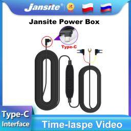 Jansite-Power Box Tipo-C Interface Hard Wire Kit, carregador de carro, Power Inverter, conversor, adaptador para Dash Cam, DVR Recorder Register - Image 1