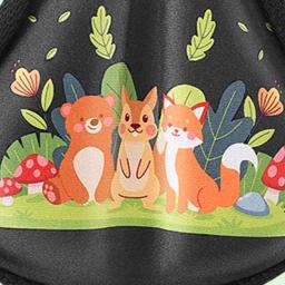Capa de almofada para assento de bicicleta infantil, capa protetora para assento de bicicleta com capa de chuva, almofada de assento de bicicleta infantil, preta - Image 5
