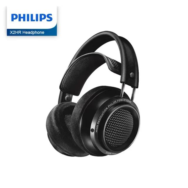 Philips fidelio x2hr fone de ouvido para jogos com fio de alta fidelidade com microfone som estéreo protetores de orelha de camada dupla para jogos de música de computador