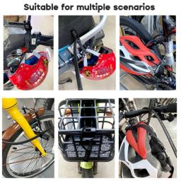 Bloqueio de bicicletas, trava de bicicleta ajustável multifuncional com zíperes trava de gravata para bagagem de bicicleta, com - Image 4