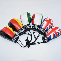 Chaveiro com Luvas Bandeira e Pingente para Homens, Pingente Mini Bolsa de Carro, Jóias Esportivas, acessórios de boxe de carro - Image 2