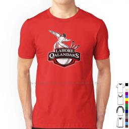 Lahore qalanders equipe de críquete logotipo t camisa 100% algodão lahore qalanders equipe de críquete paquistão qalender manga curta camiseta - Image 1