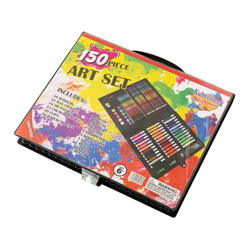 Materiais de arte, 150 pacotes de kits de desenho, conjunto de arte para pintura, caixa de presentes, arte e artesanato - Image 1