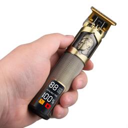 Cabelo elétrico aparar Shaver, aparar cabelo Clipper, aparar Clippers barbeiro, três velocidade engrenagem variável, presente para o namorado, T9 - Image 1