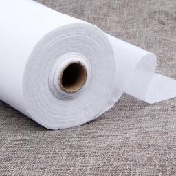 Tecido Interlining Fusível Não Tecido Leve, Acessório de Costura DIY, 100cm de Largura, Branco, Preto, Vestuário - Image 1