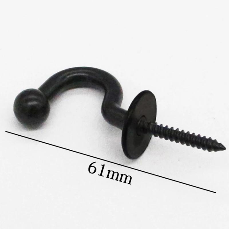Gancho de parede de liga simples com parafuso, pendurado Wall Hanger, Belt Tie Hanger, cores preto e branco, disponível - Image 1