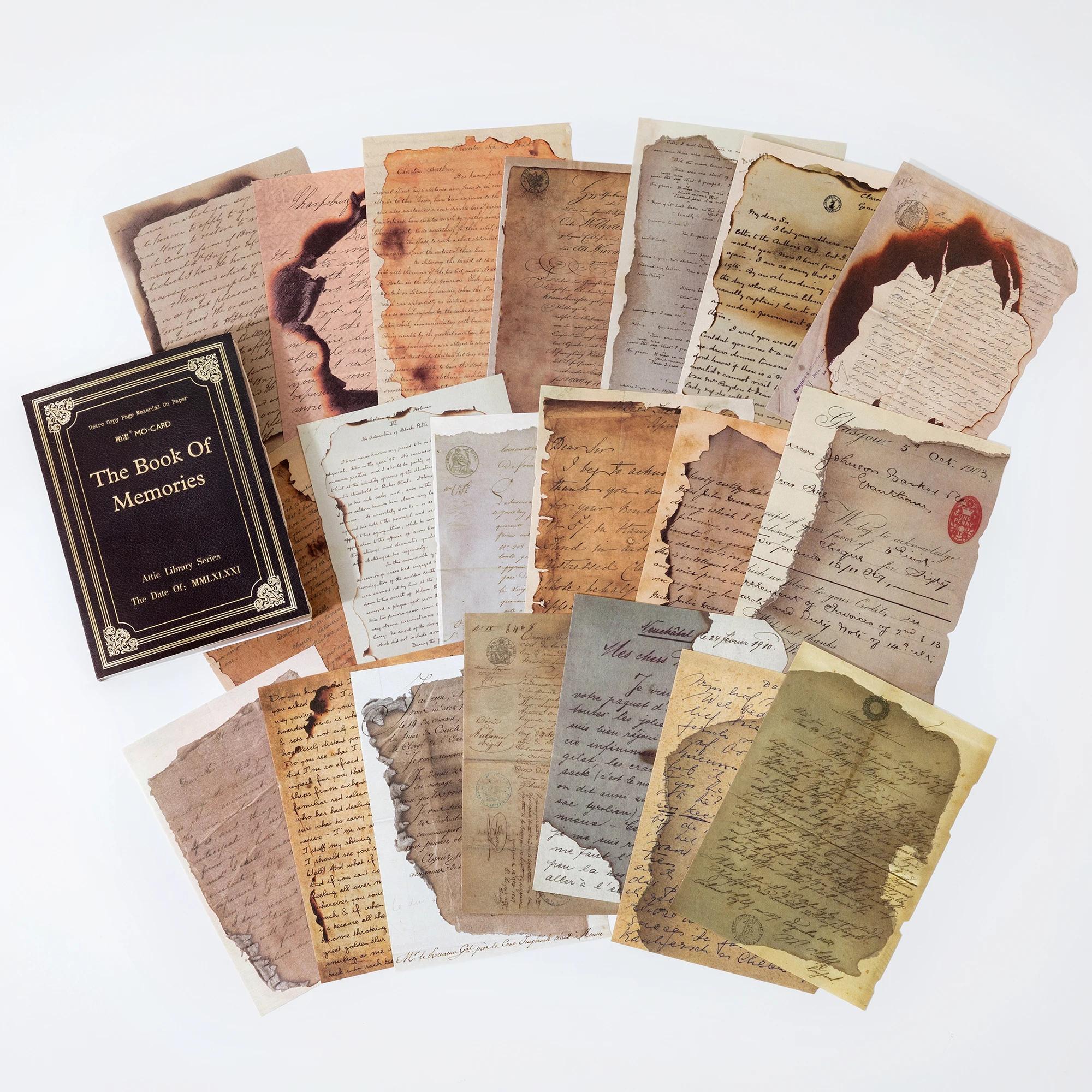 Artigos Retro Série de Páginas de Livros, Páginas de Livros Antigos, Texto, Plantas, Jornal, Papel Material Decorativo, 60 pcs - Image 1
