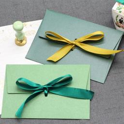 10 pçs/lote Fita Envelope De Papel Para O Convite de Seda de Cor Sólida Cachecol Máscara de Saco de Embalagem de Presente de Casamento de Embrulho - Image 1
