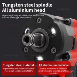 Chave de impacto sem escova de 18v com 4 engrenagens, chave de impacto sem fio de alto torque, 300nm, recarregável, sem bateria, ferramenta resistente - Image 5