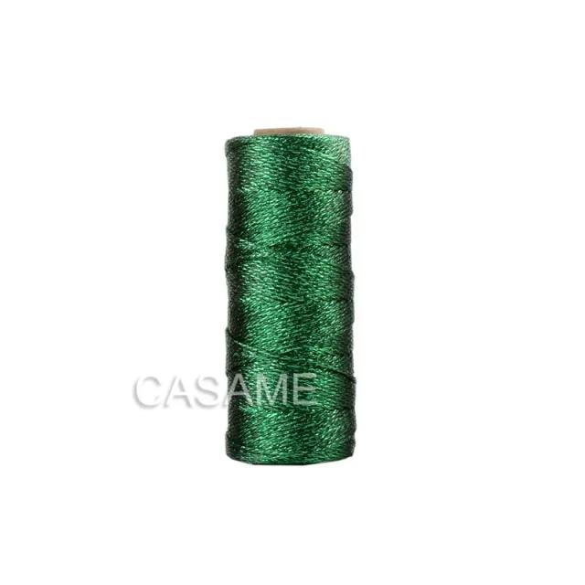Fio Macramé Ouro e Prata 1.5mm - Corda para Costura e Artesanato DIY com 100m de Comprimento