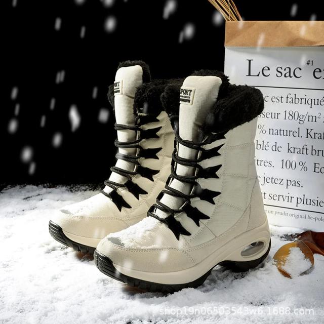 Botas de Neve de Algodão Quente para Inverno - Tamanho Grande
