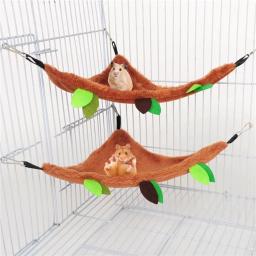 Rede com túnel de folhas para animais pequenos, ninho macio para hamster, casa quente, rede para toco, ninho para animais de estimação, suprimentos florestais - Image 3