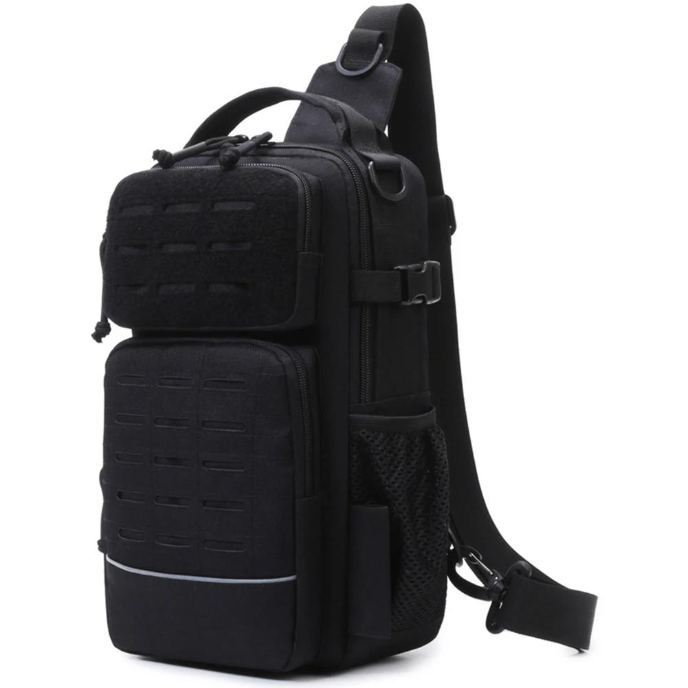Leve mochila pesca com suporte Rod e vários bolsos, resistente à água ao ar livre pesca ombro Pack - Image 1