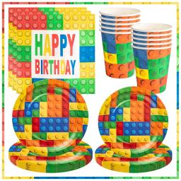 Balão de aniversário colorido para crianças, decoração de festa, kit de decoração, favores de festa, bloco de construção - Image 1