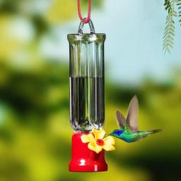 Alimentadores de água portáteis do pássaro com fios suspensos, plástico transparente, à prova de vazamento, garrafa de alimentação do colibri, suprimentos do pássaro, 1pc - Image 1