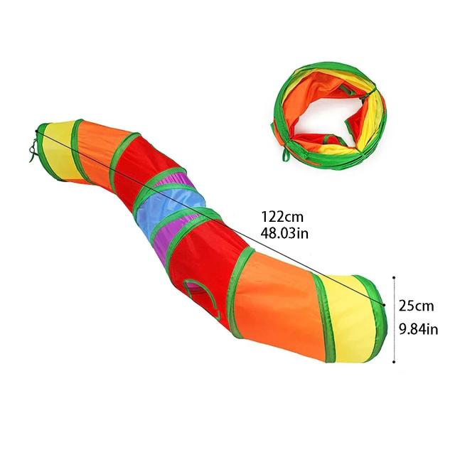 Tubo de Túnel para Gatos Dobrável Brinquedo Interativo para Treinamento e Exercício