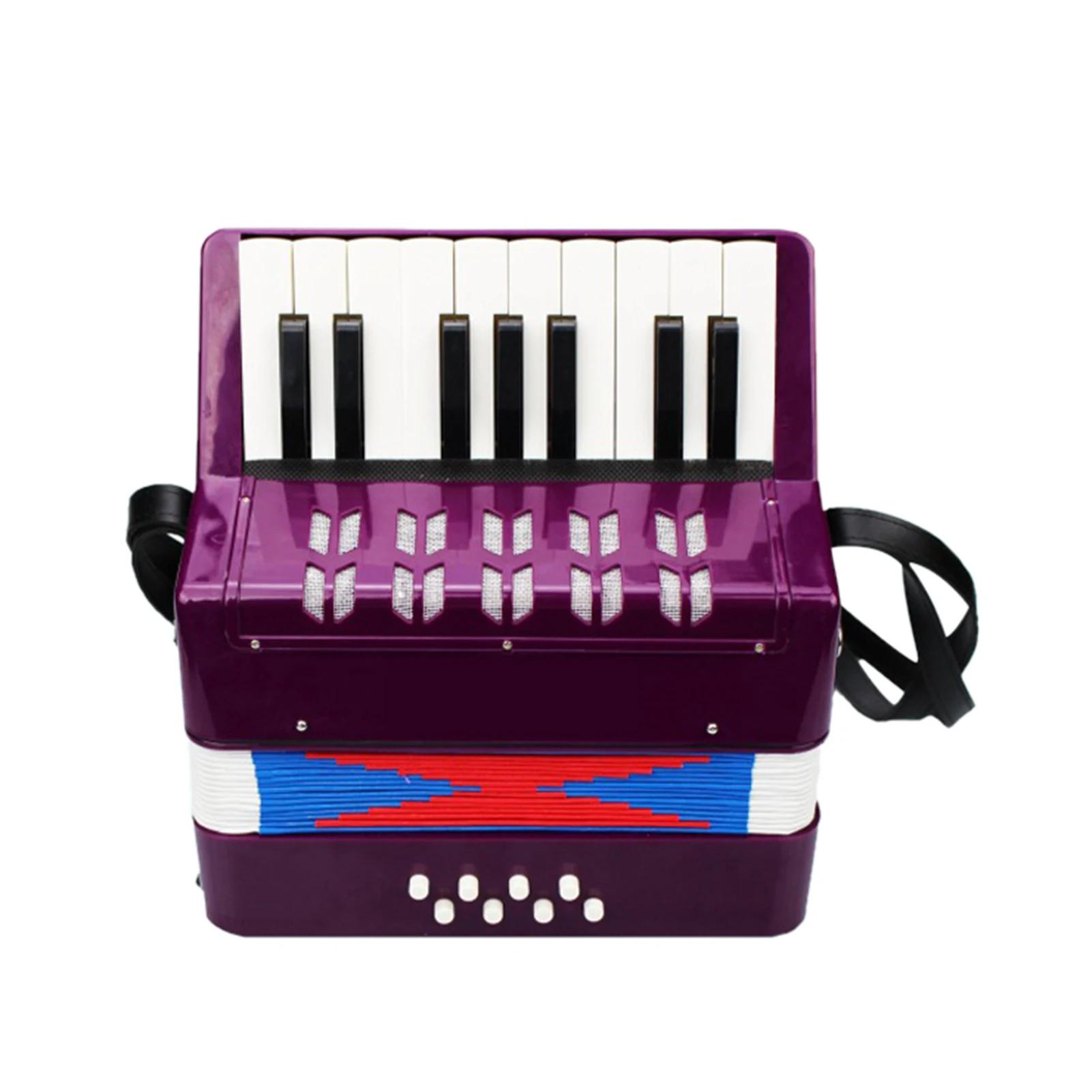 Mini acordeão infantil, 17 teclas, 8 graves, pequeno acordeão, instrumento musical educativo para iniciantes, presente de aniversário de estudante - Image 1