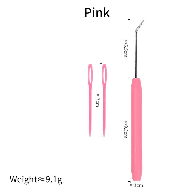 Knitting Crochet Hook Kit, Bent Hooks Acessórios, Picking Needle, Conjunto de agulhas de costura, Plástico, 2 Pcs - Image 6