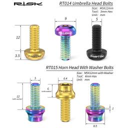 Risco m5x12mm bicicleta garrafa de água gaiola parafusos fixação liga titânio mtb estrada garrafa titular parafusos bomba ar parafusos fixos - Image 2