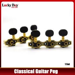 Guitarra clássica String Tuning Pegs, afinadores chave ouro, peças e acessórios, cabeças de máquina, 1 conjunto - Image 1
