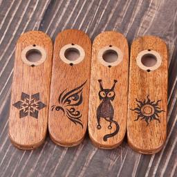 Portátil mogno madeira Kazoo flauta para iniciantes, instrumentos musicais, guitarra ukulele, piano, madeira, presente para iniciantes - Image 6