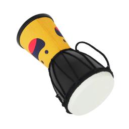 Tambor de mão africano para prática, instrumento de percussão portátil, amarelo, ABS, Smiley, pandeiro infantil, Djembe, 4 in - Image 3