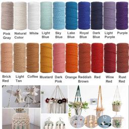100m longo trançado algodão corda, ideal para têxteis-lar, festa de casamento, cabo de macramé, decoração artesanal, diâmetro 1/2/3mm - Image 1