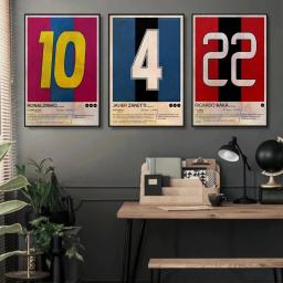 Famoso Jogador de Futebol Jersey Numbers Cartaz, Futebol Esporte Impressões, Impressão Canvas, Wall Art, Imagem para Sala de Estar, Decoração Presente - Image 4